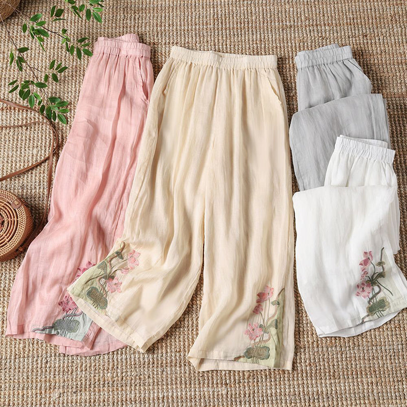 Lysette - Blumenmuster-Hosen