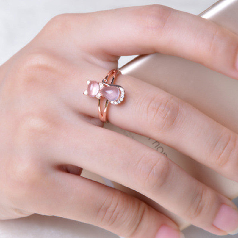 Ring aus Katzenkristall für Frauen - Liora