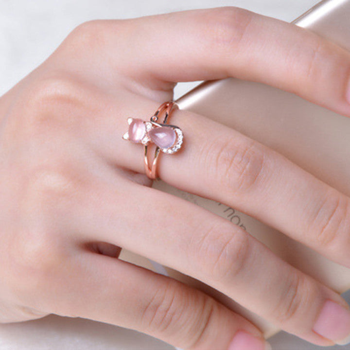 Ring aus Katzenkristall für Frauen - Liora