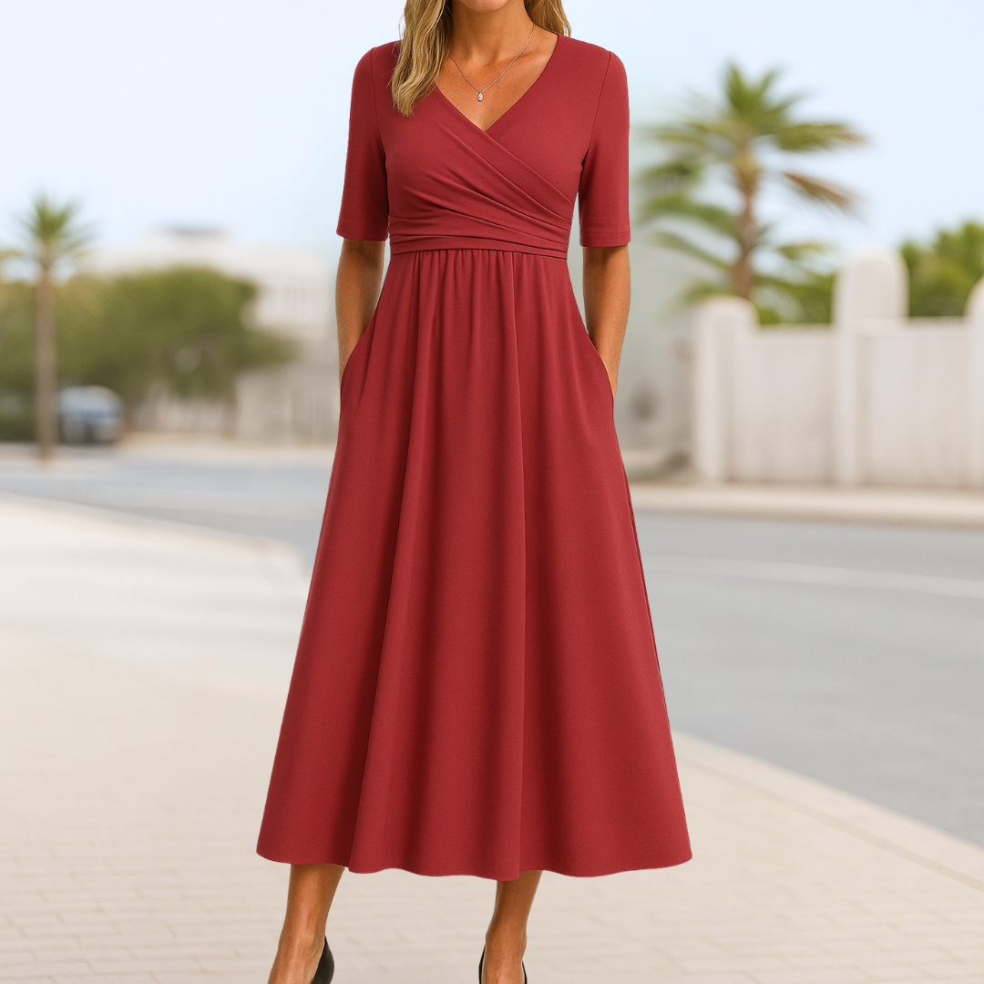 Monique™ | Kurzarm Kreuzkleid