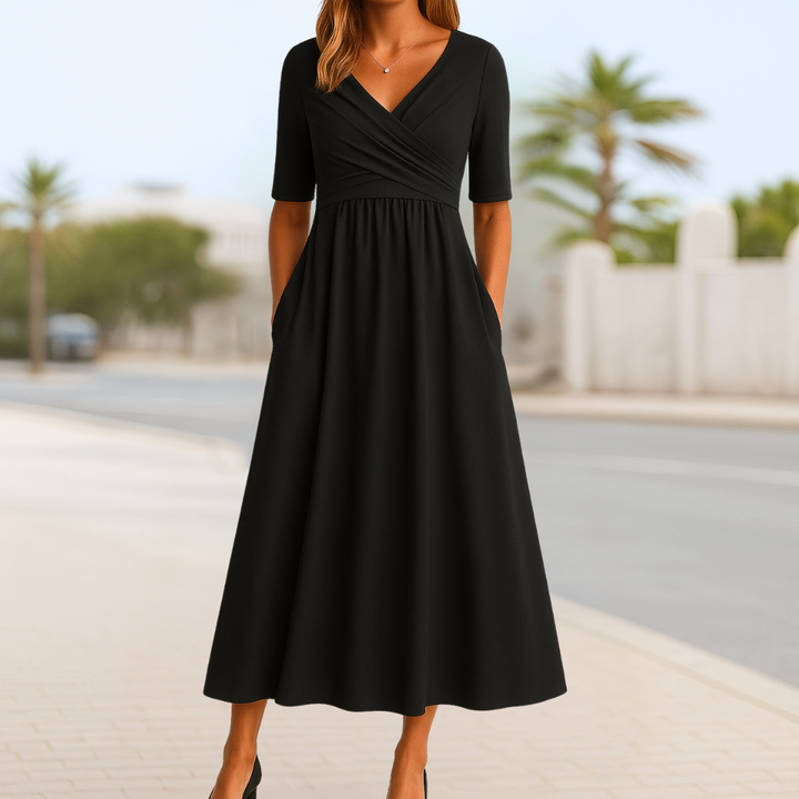 Monique™ | Kurzarm Kreuzkleid