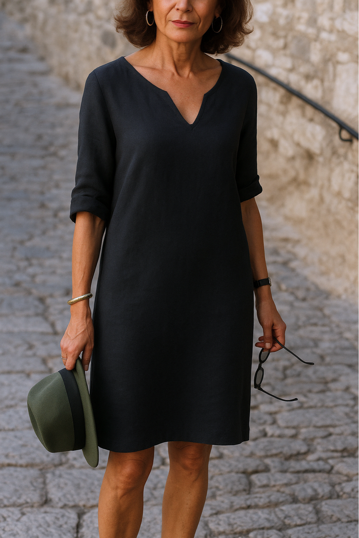 Ria™ | Stilvolles V-Ausschnitt Kleid