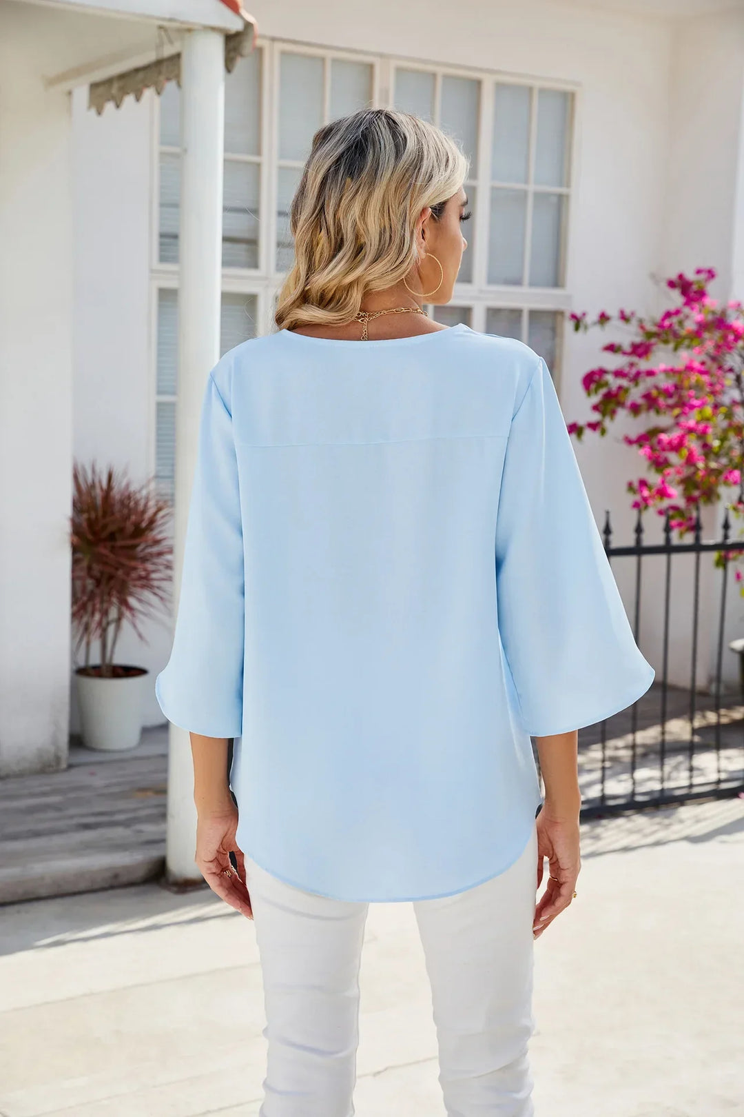 Esmira - Bluse mit V-Ausschnitt