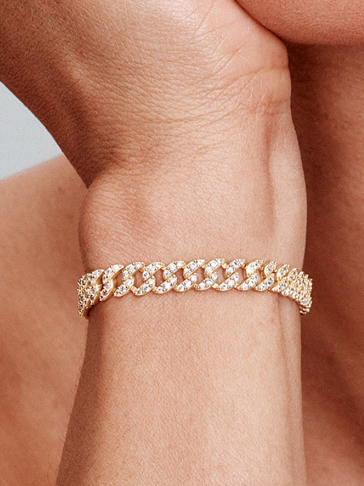 Cuban Bracelet aus Moissanit