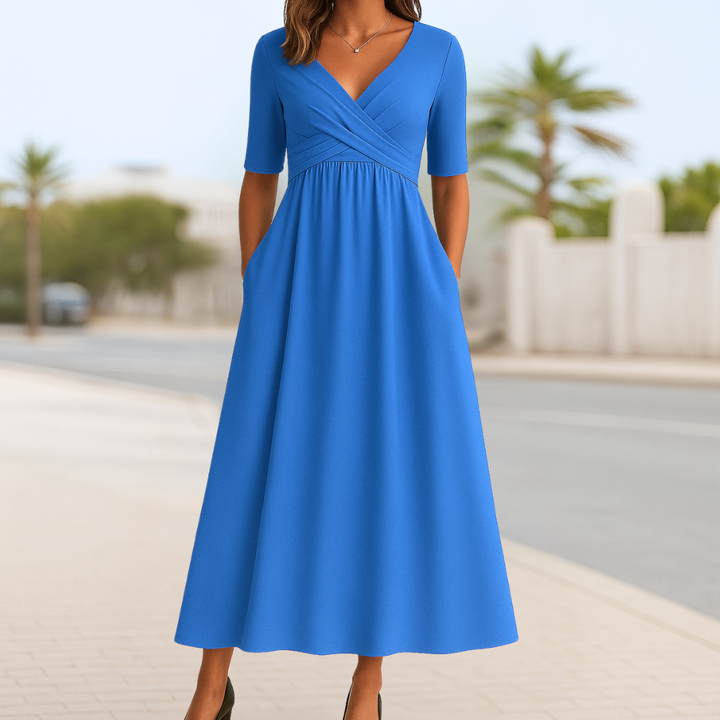 Monique™ | Kurzarm Kreuzkleid
