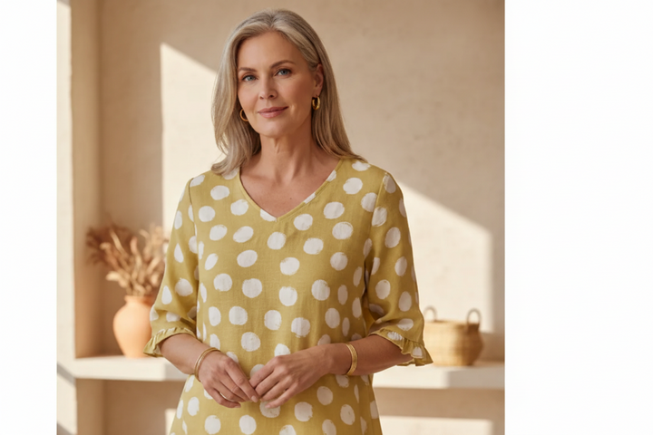 Bloomie - Stylische V-Ausschnitt Bluse