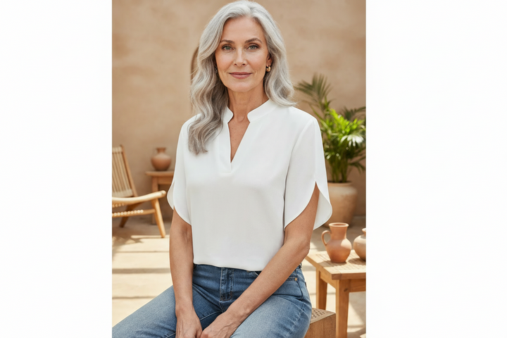 Sorrelia - Luxuriöse Elegante Bluse