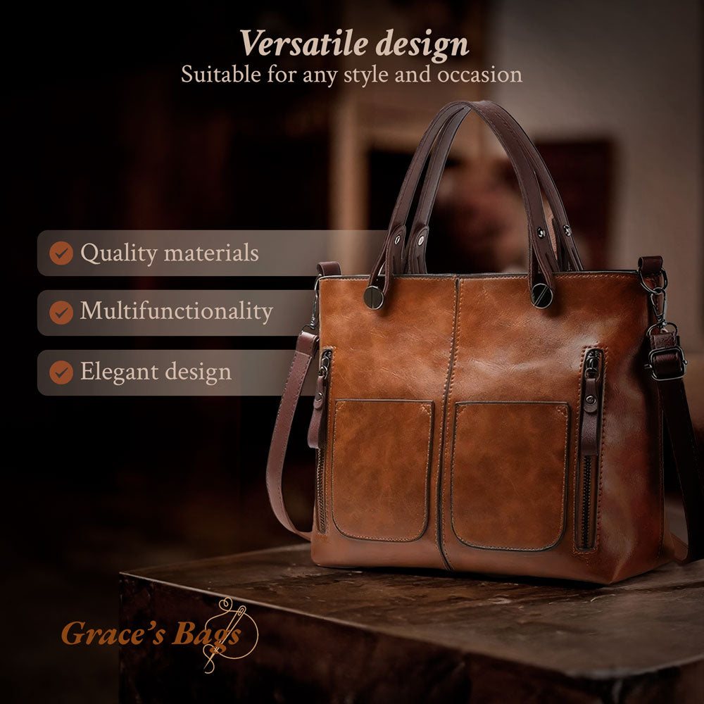 Ilse’s zeitlose Eleganz | Schultertasche aus Leder