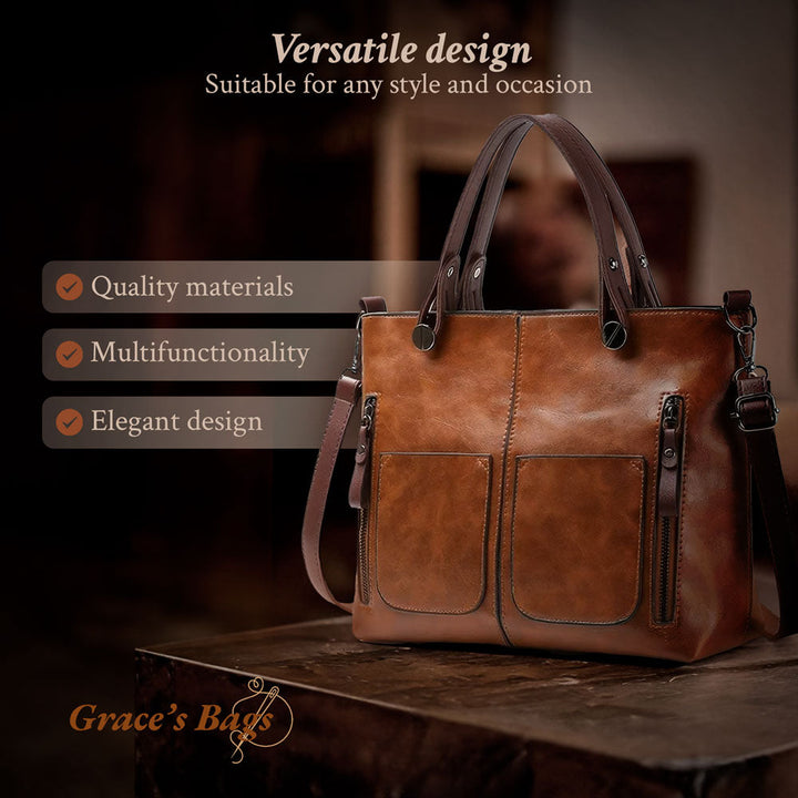 Ilse’s zeitlose Eleganz | Schultertasche aus Leder