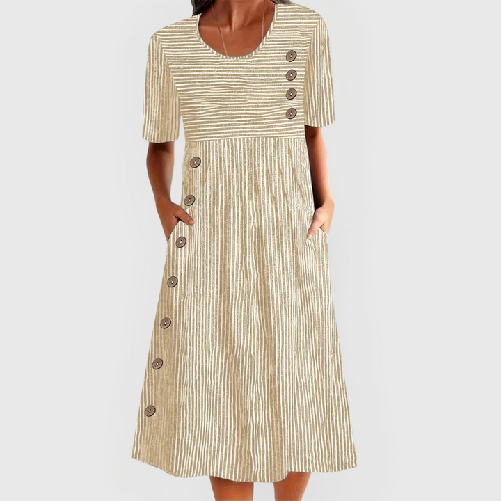 Jovie™ Streifen-Midi-Kleid