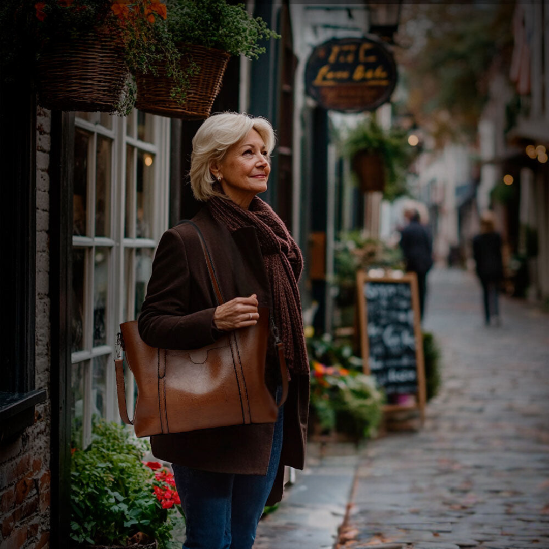 Nicole | Zeitlose Vintage-Umhängetasche