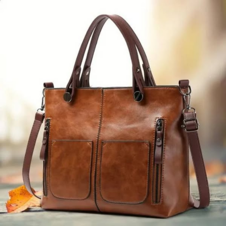 Ilse’s zeitlose Eleganz | Schultertasche aus Leder