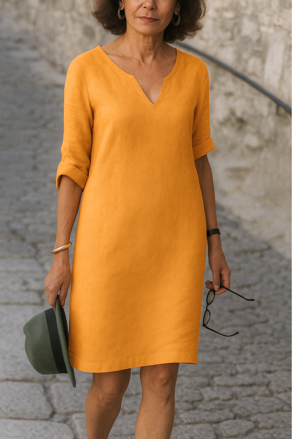 Ria™ | Stilvolles V-Ausschnitt Kleid