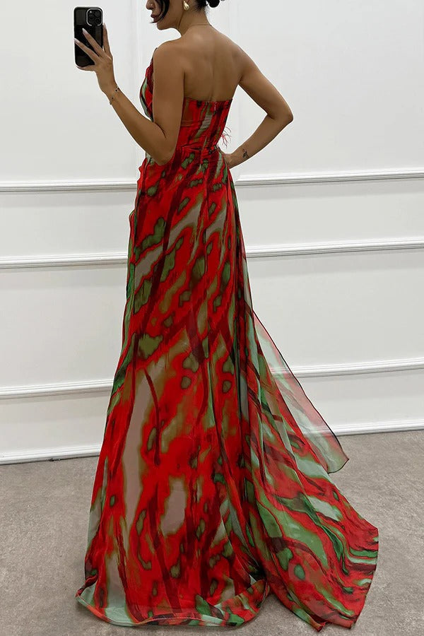 Lorna | Lebhaftes Drapiertes Kleid
