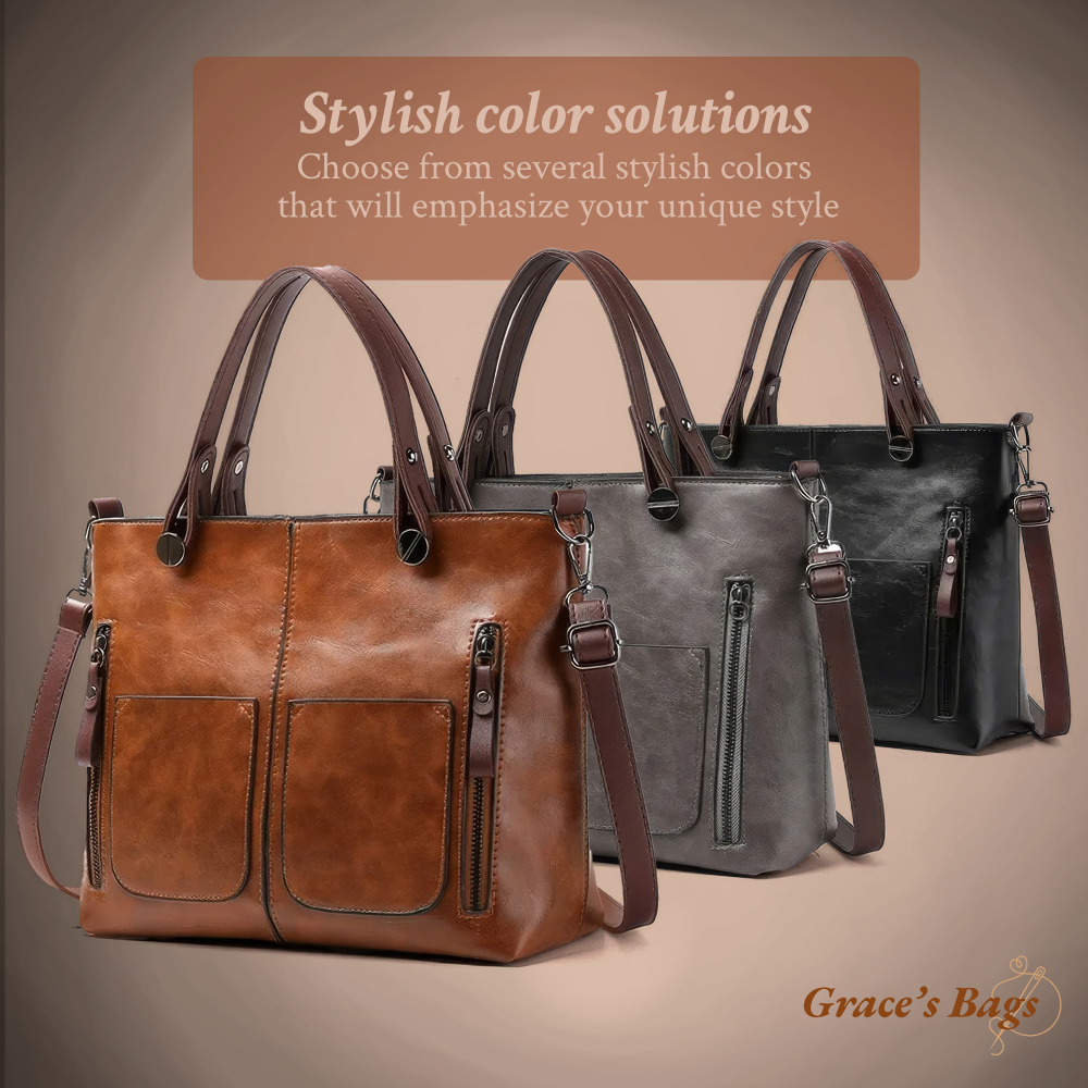 Ilse’s zeitlose Eleganz | Schultertasche aus Leder