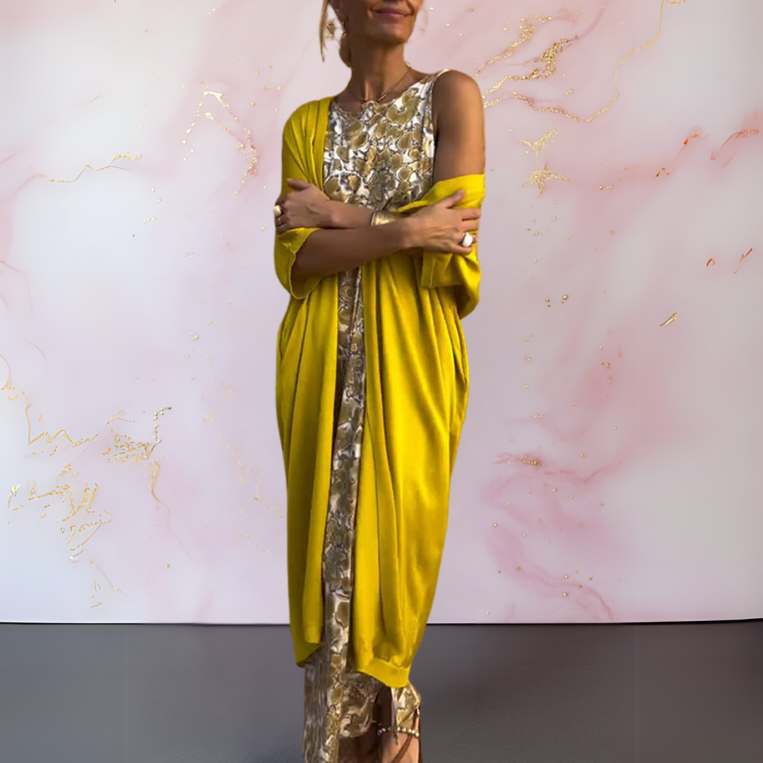 Melanie™ | Elegantes Kleid mit passendem Cardigan