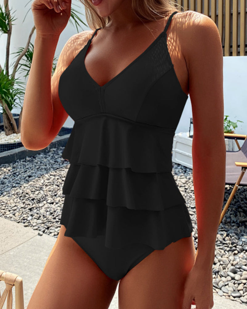 Lia - Eleganter Rüschenswimsuit
