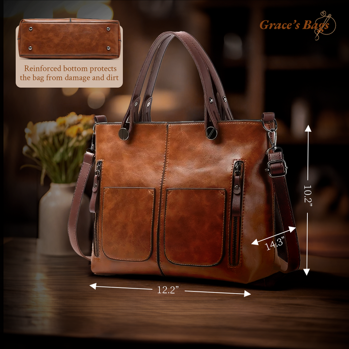 Ilse’s zeitlose Eleganz | Schultertasche aus Leder