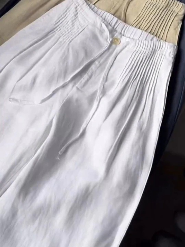 Camille | Weite Hosen aus Baumwoll-Leinen-Mischung