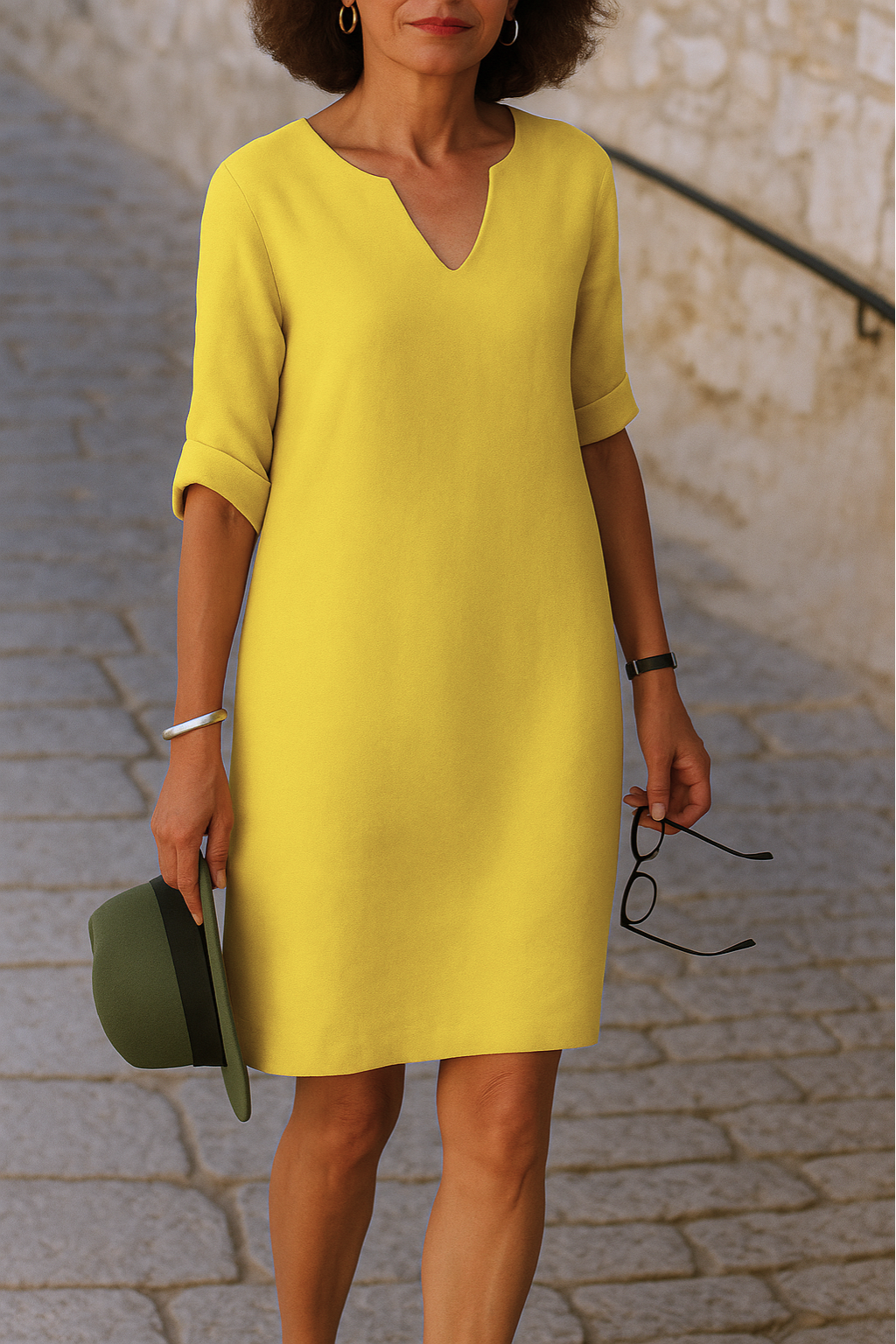 Ria™ | Stilvolles V-Ausschnitt Kleid