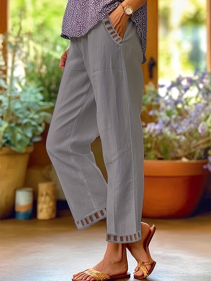 Wren – Kontrastdetails Cropped Relaxed Pants