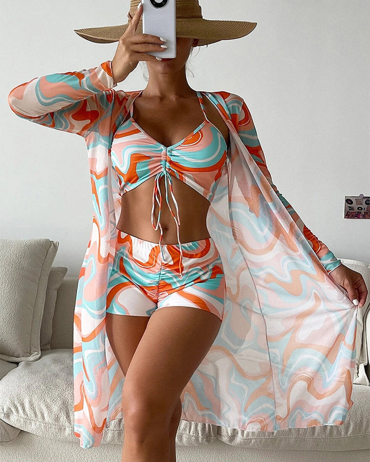 Bloom | 3-teiliges Druck-Bikini-Set