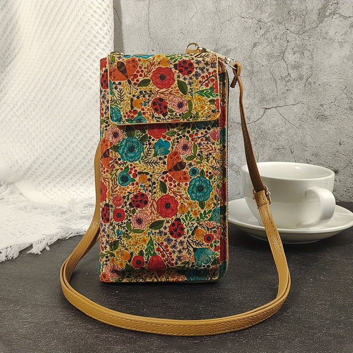 Lilla | Boho Blumen Umhängetasche