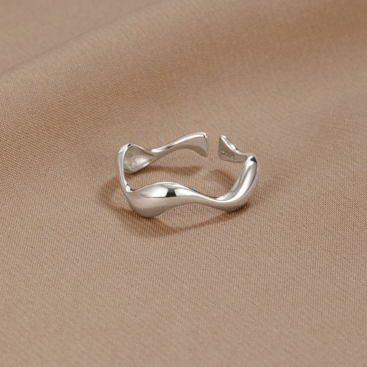 Wellenring aus Silber