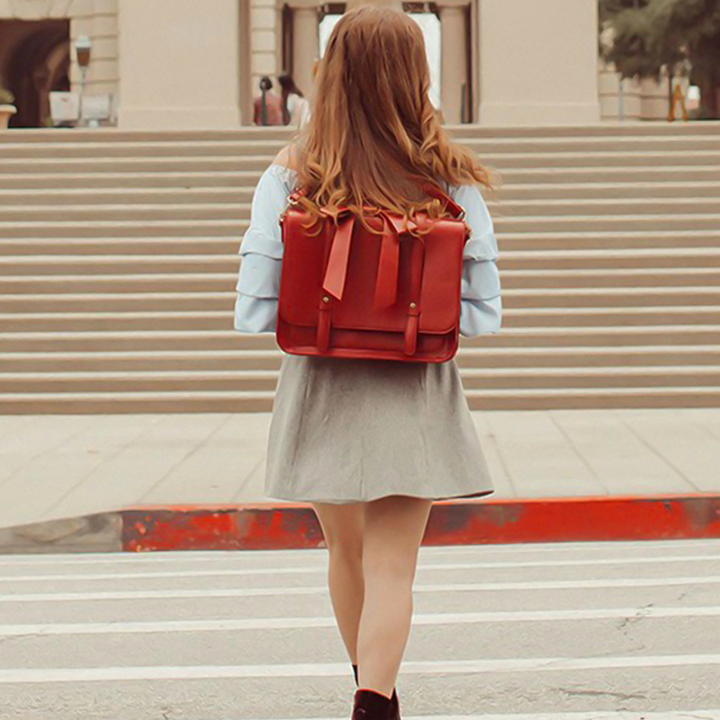 Vintage Kissé Bag in Blau-Rose
