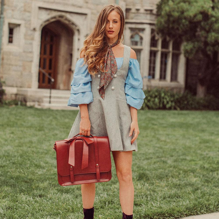 Vintage Kissé Bag in Blau-Rose