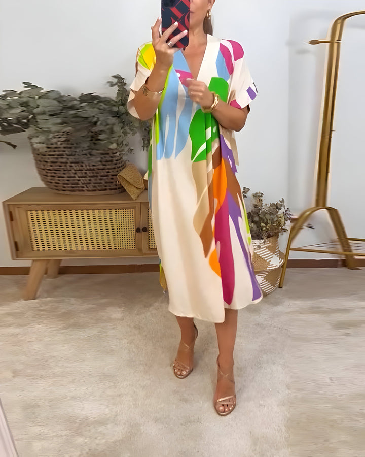 Rianna - Abstraktes Druckkleid