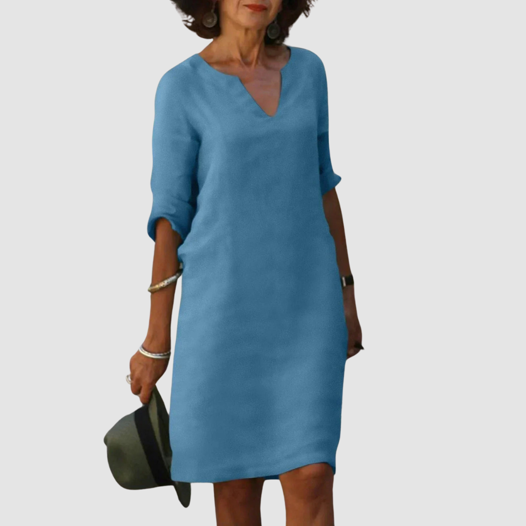 Marianne™ Elegante V-Neck Dress