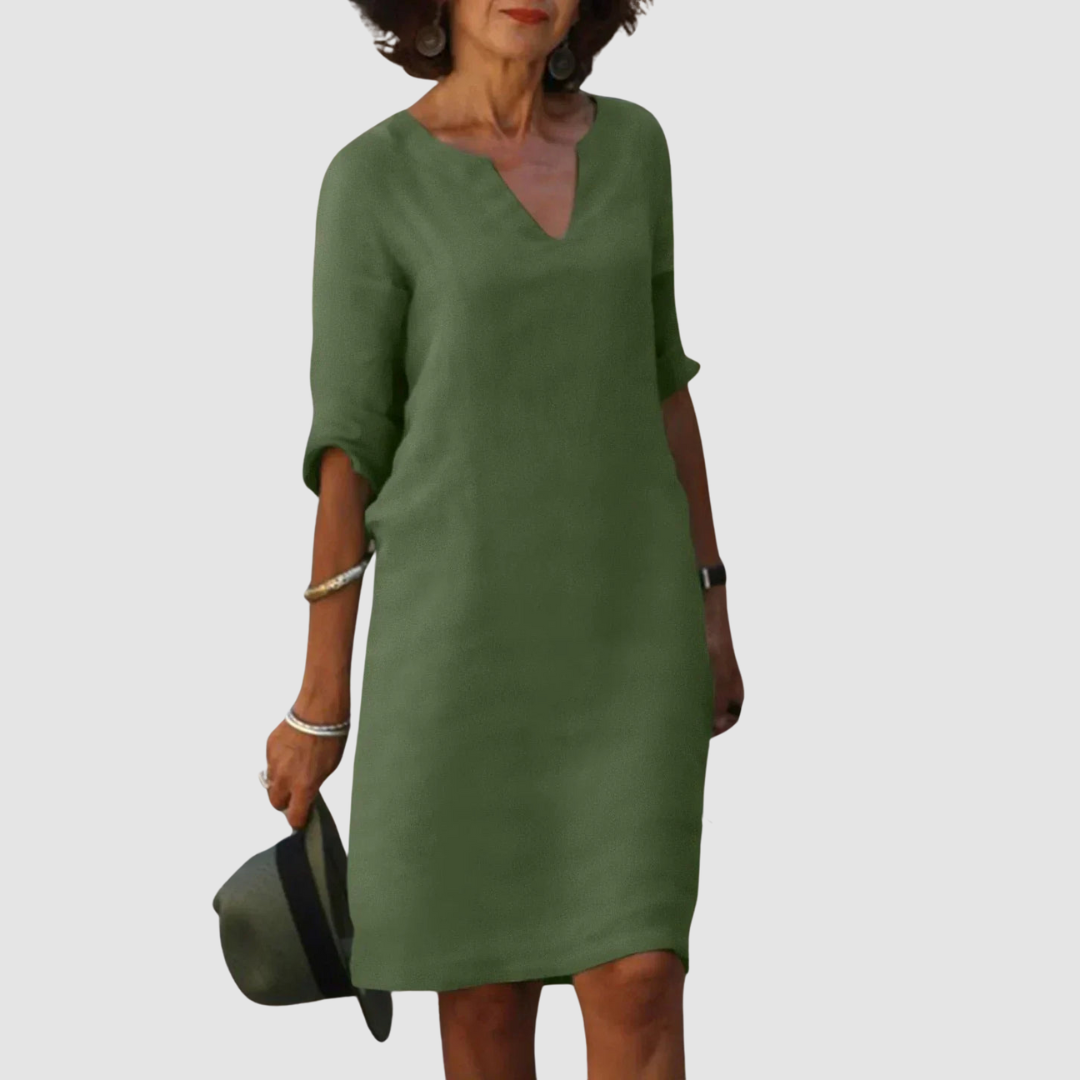 Marianne™ Elegante V-Neck Dress