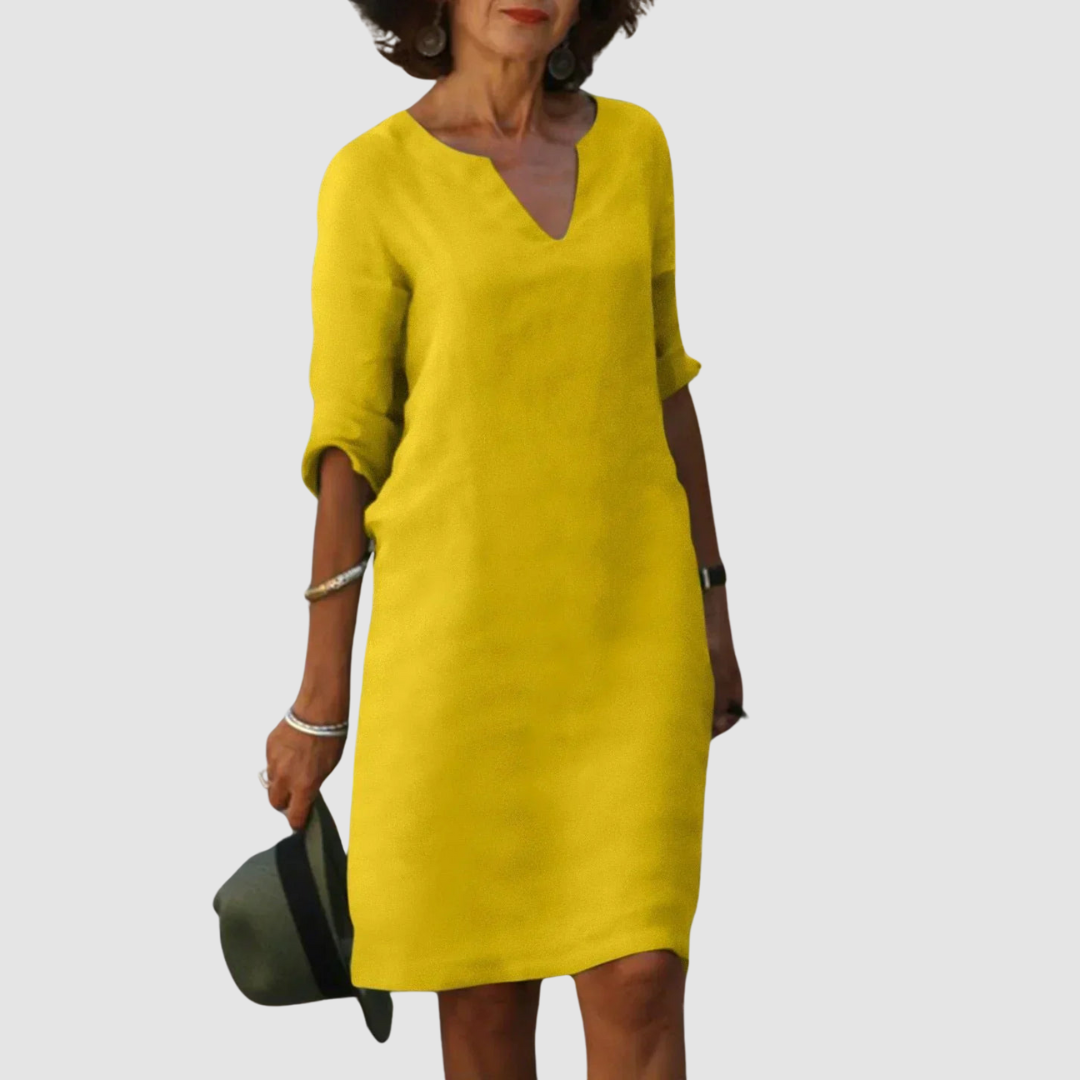 Marianne™ Elegante V-Neck Dress