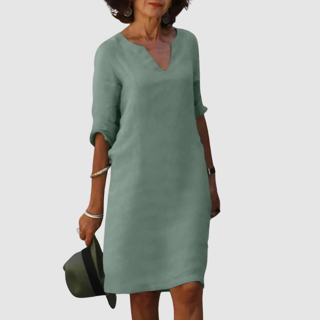 Marianne™ Elegante V-Neck Dress