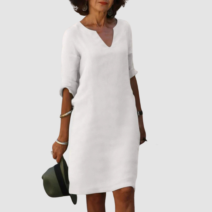 Marianne™ Elegante V-Neck Dress