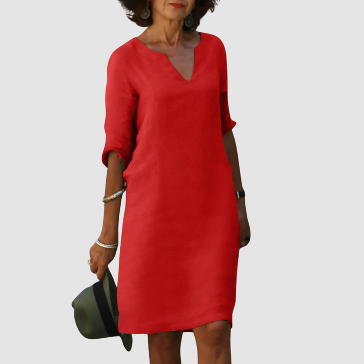 Marianne™ Elegante V-Neck Dress