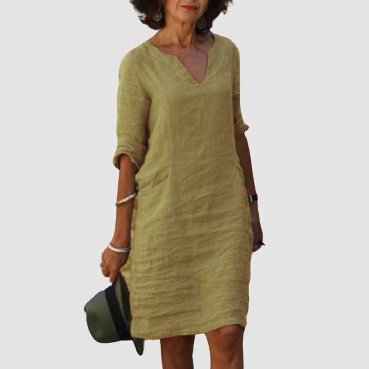 Marianne™ Elegante V-Neck Dress