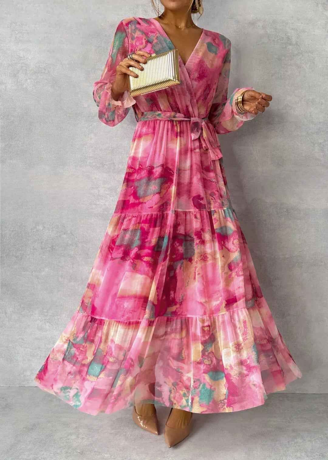 Meli | Blumenmuster Wickelkleid