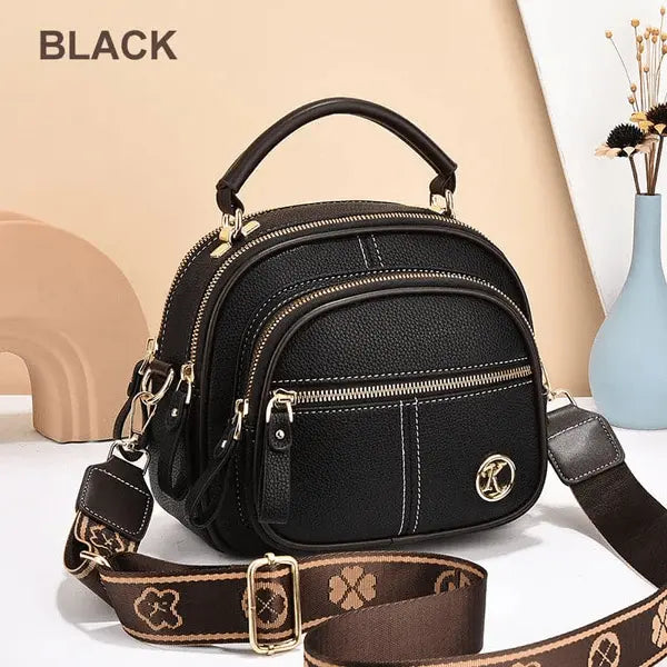 Mollys zeitlose Eleganz | Stilvolle Lederhandtasche mit Schultergurt
