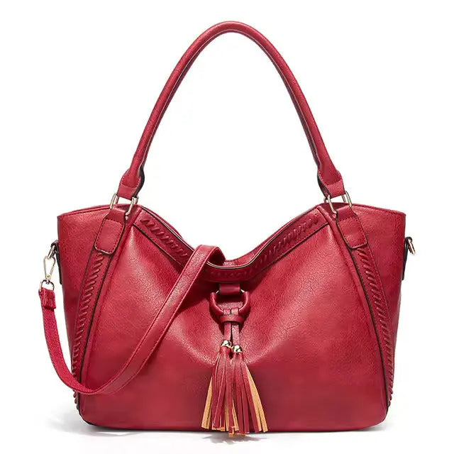 Nellies elegante Raffinesse | Leder Schultertasche