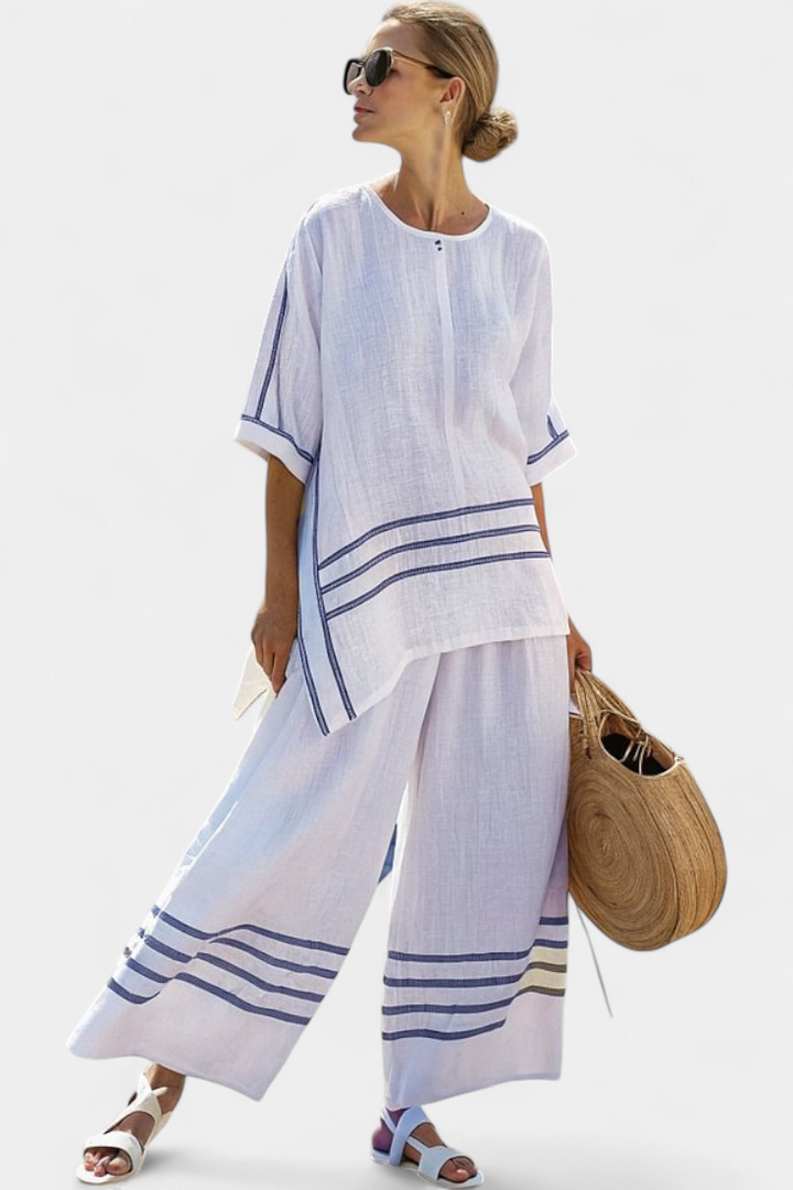Wynric | Oben Asymmetrische Streifen Elegante & Mutige Hose