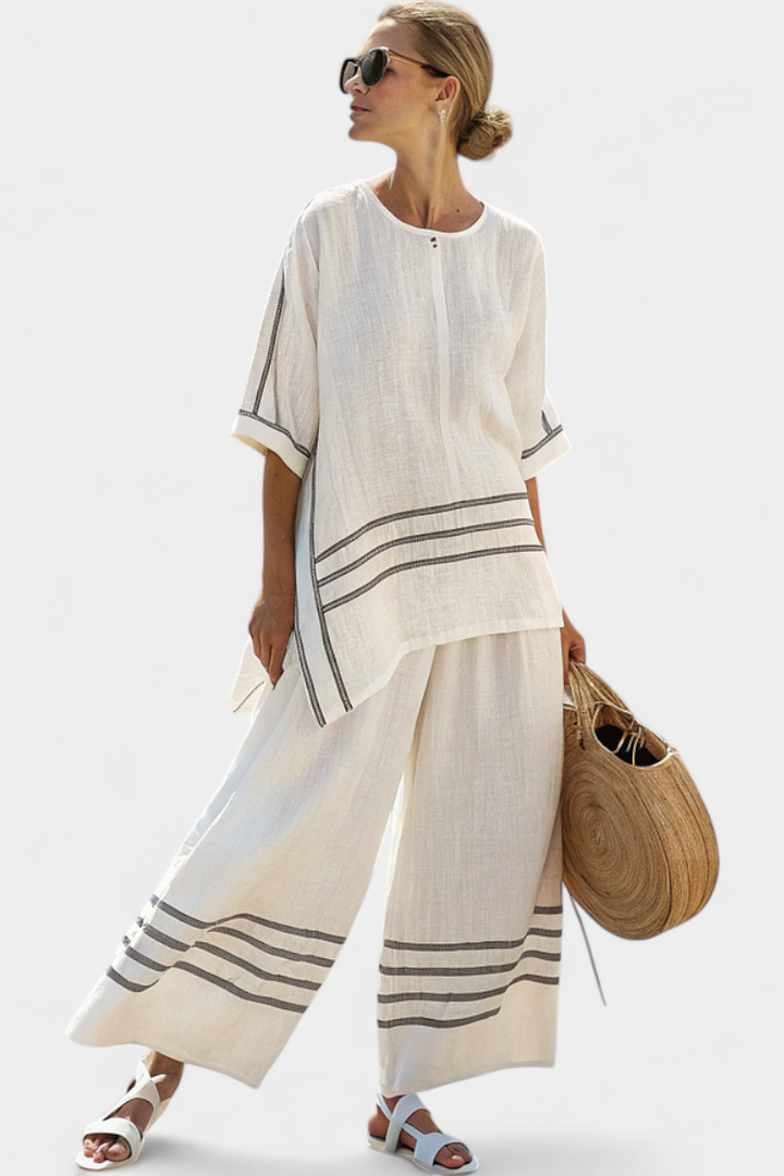 Wynric | Oben Asymmetrische Streifen Elegante & Mutige Hose