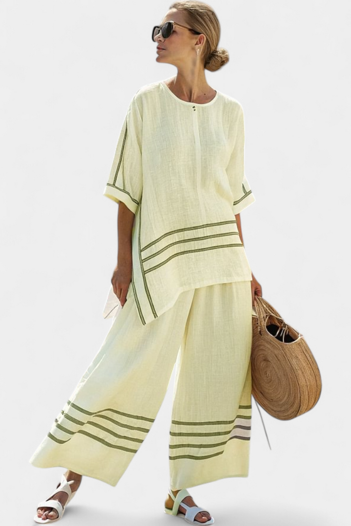 Wynric | Oben Asymmetrische Streifen Elegante & Mutige Hose