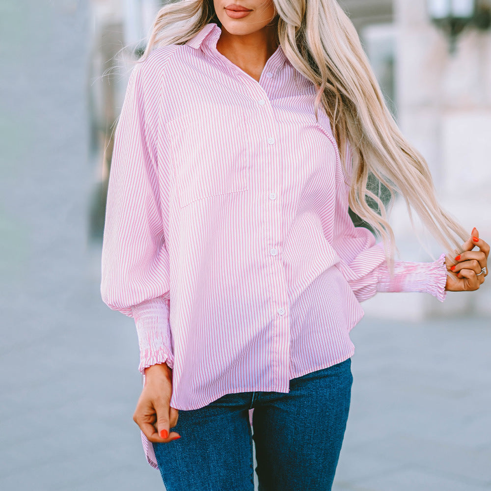 Quinlee - Gestreiftes Relaxed Shirt