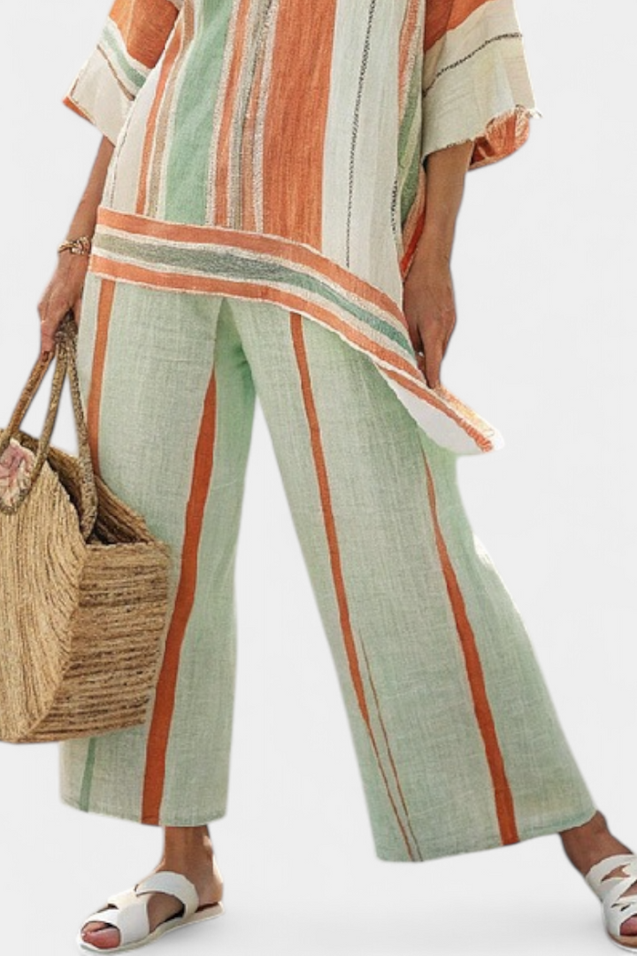 Bellmere | Elegantes asymmetrisches Oberteil und weite Hose