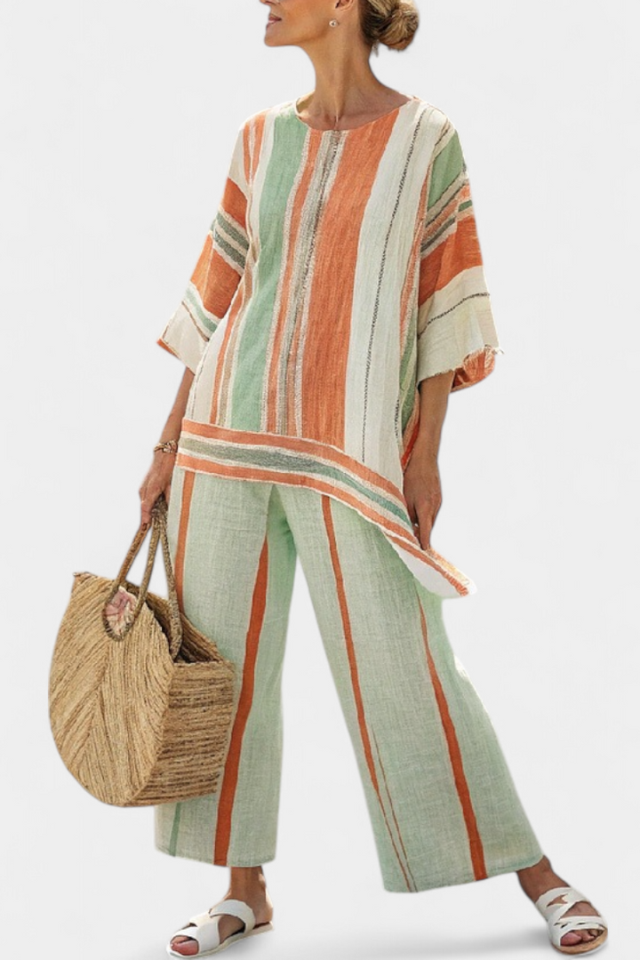 Bellmere | Elegantes asymmetrisches Oberteil und weite Hose