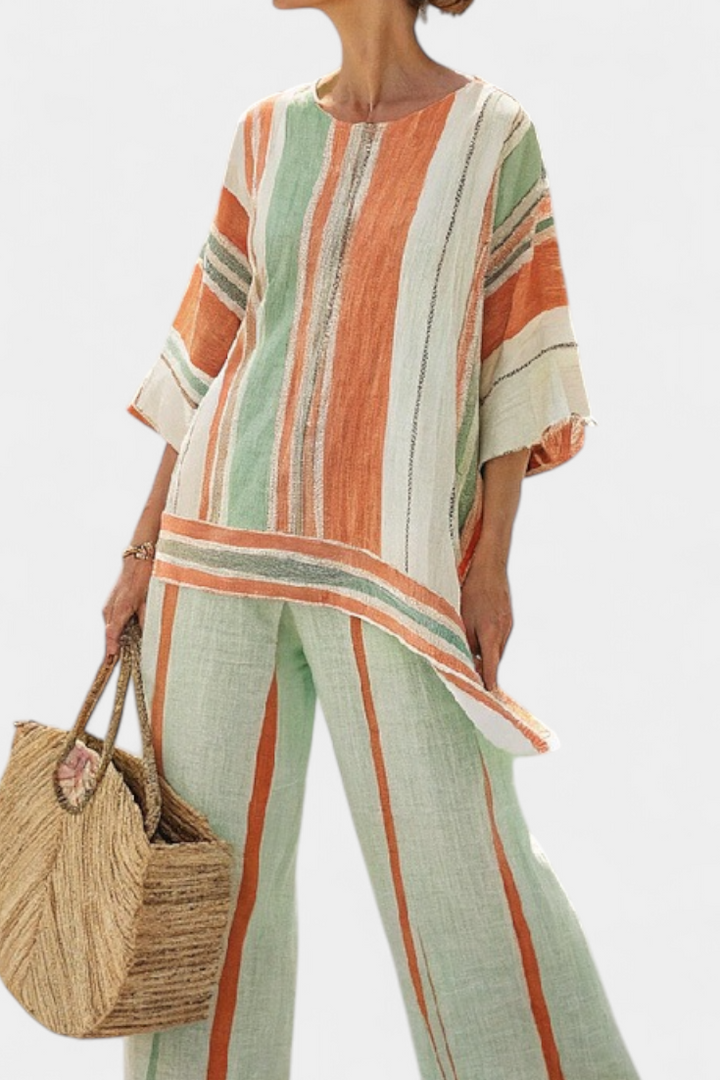 Bellmere | Elegantes asymmetrisches Oberteil und weite Hose
