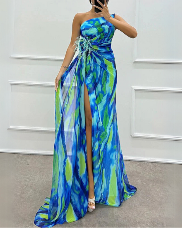 Lorna | Lebhaftes Drapiertes Kleid