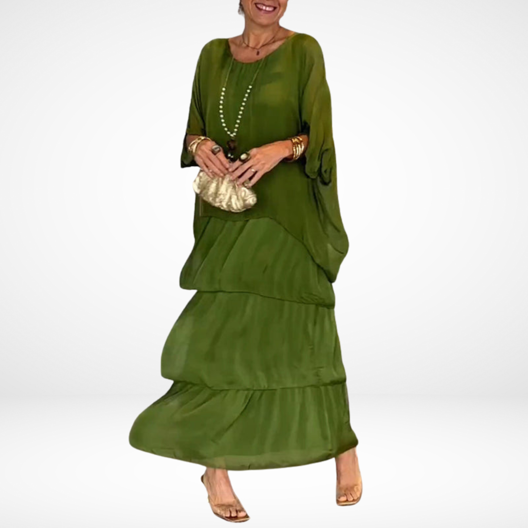 Hylda™ Kunstvolles Lässiges Maxikleid